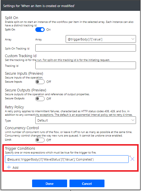 How to put a trigger condition to your trigger in Power Automate ...